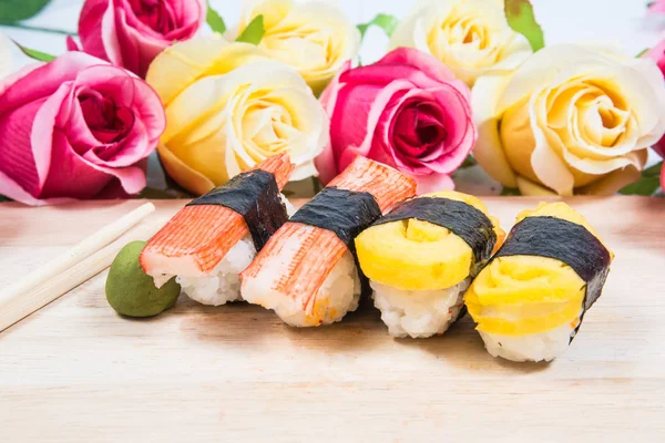 Sushi Pisos Madeira — Fotografia de Stock