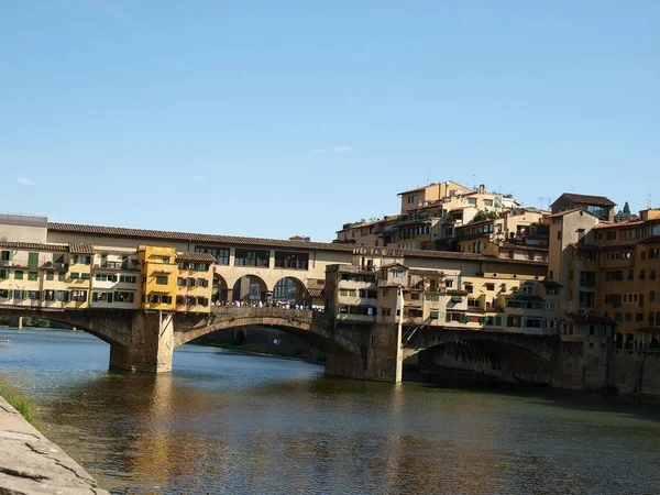 Ponte Vecchio Old Brug Een Middeleeuwse Brug Rivier Arno Florence — Stockfoto