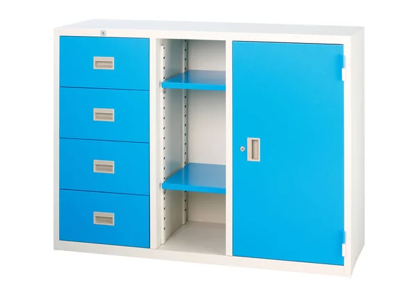 Meubles Acier Usine Armoire Bleue Colorée — Photo