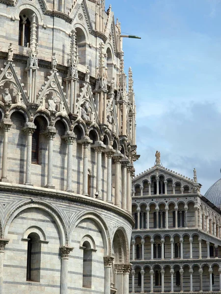 Pisa Keresztelőkápolna Dóm Piazza Dei Miracoli — Stock Fotó