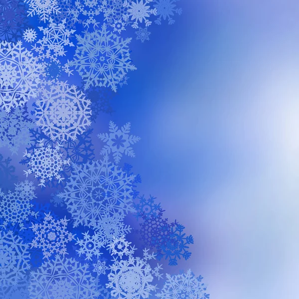 Kék Karácsonyi Háttér Hópelyhek Másolja Hely Eps Vektoros Fájl Tartalmazza — Stock Fotó
