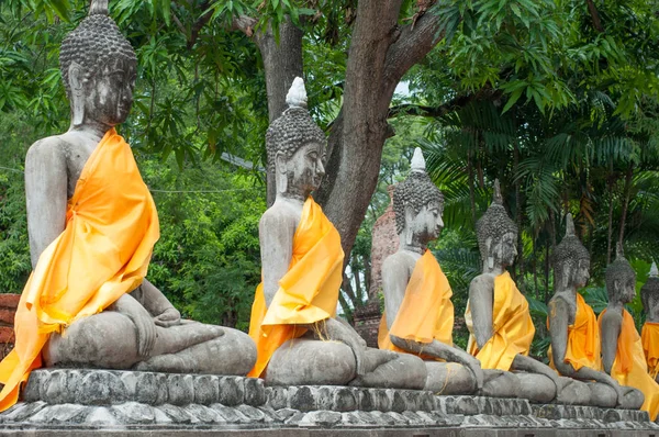 Antica Statua Buddha Ayathaya Thailandia — Foto Stock