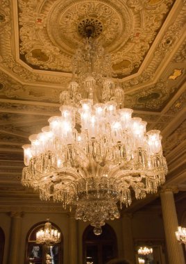 Chandelier in the Main Entrance Hall - Dolma bahche Palace - close up clipart