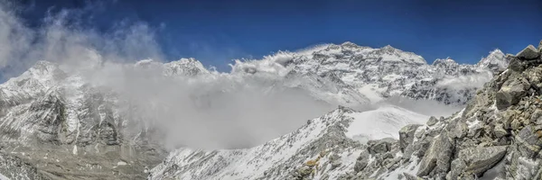 Panorama Panorámico Del Himalaya Cerca Kanchenjunga Nepal — Foto de Stock