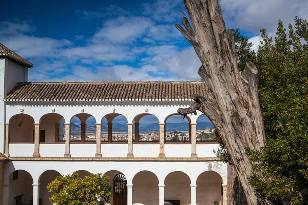 Ventanas Galería Arqueada Del Pabellón Sur Del Generalife Complejo Alhambra — Foto de Stock