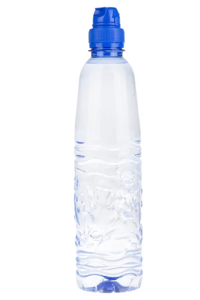 Una Bottiglia Con Acqua Limpida Bianco — Foto Stock