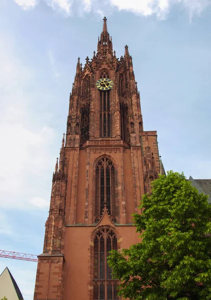 Bartholomaus Frankfurter Katedrála Dom Roemerbergu Frankfurt Main Německo — Stock fotografie