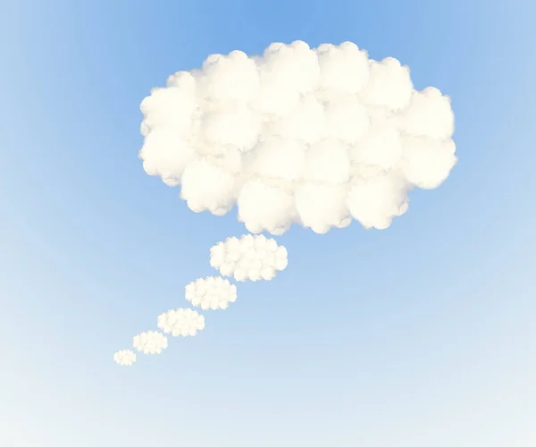 Sprechblasenwolken Auf Blau — Stockfoto