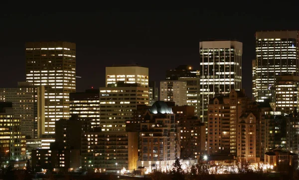 Metropolis Late Night Calgary Canada — Stock Photo, Image