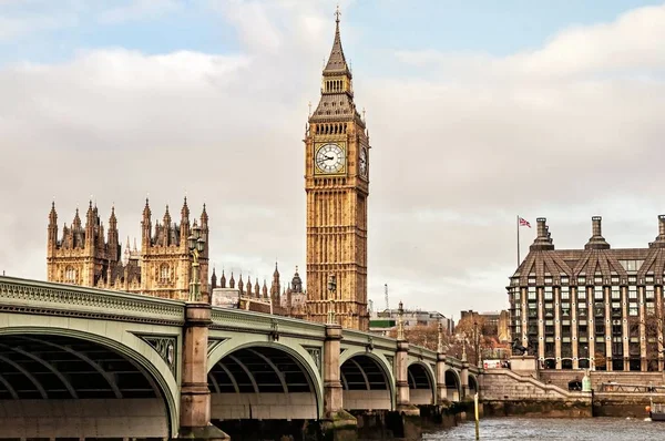 Verenigd Koninkrijk Big Ben Westminster Bridge Londen — Stockfoto