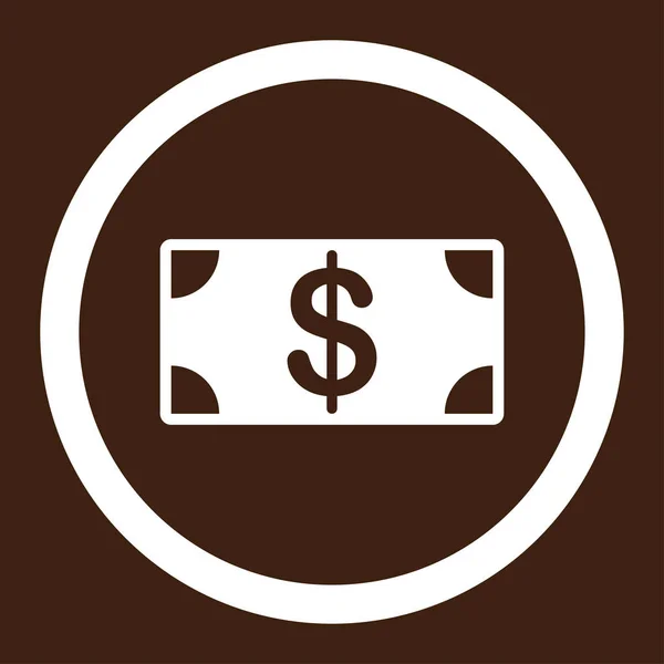 Icono Trama Billetes Este Símbolo Redondeado Plano Utiliza Color Blanco —  Fotos de Stock