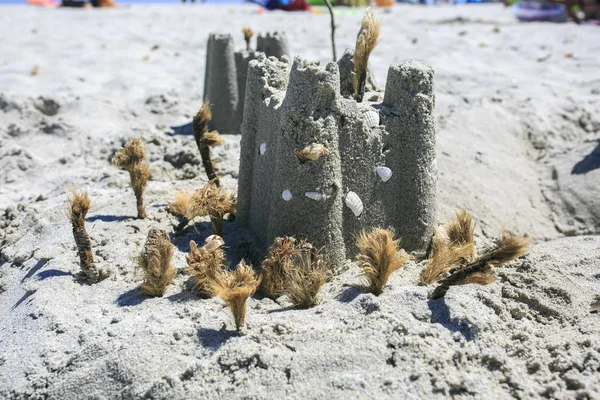 Замок Піску Пляжу — стокове фото