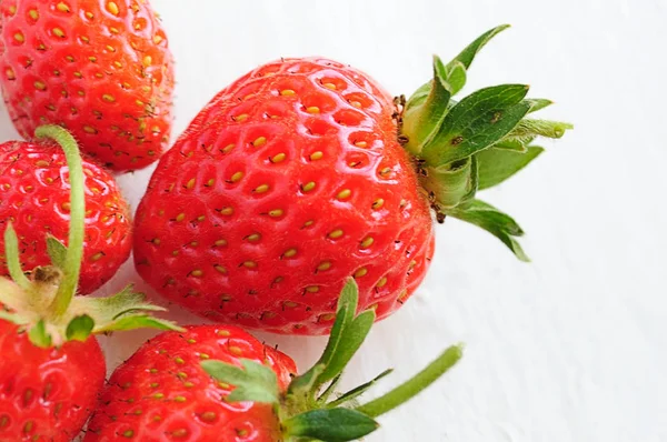 Frische Erdbeeren Gartenerdbeeren Fragaria — Stockfoto