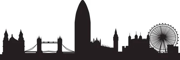 Londres Skyline Ilustración Negro — Foto de Stock
