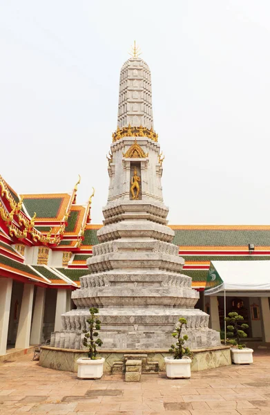 Stupa Bianco Wat Pho Bangascar Thailandia — Foto Stock