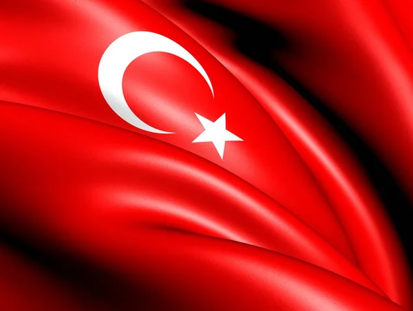 Bandeira Turquia Fechar — Fotografia de Stock