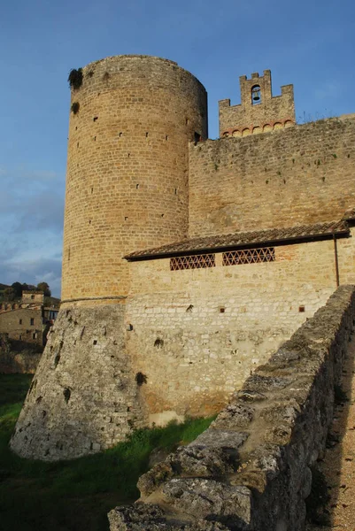 Staggia Una Piccola Città Vicino Siena Con Bellissimo Castello Medievale — Foto Stock