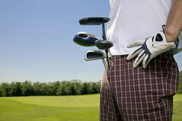 Clube Golfe Golfista Movendo Para Próximo Buraco — Fotografia de Stock