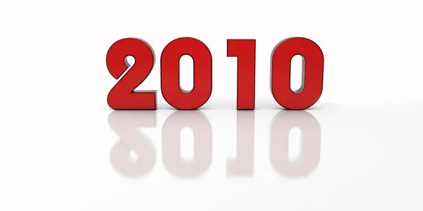 Viering Van New Year Day 2010 Het Rood — Stockfoto
