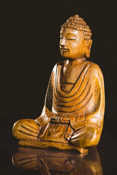 Buddha Statue Aus Holz Atelier Erschossen — Stockfoto