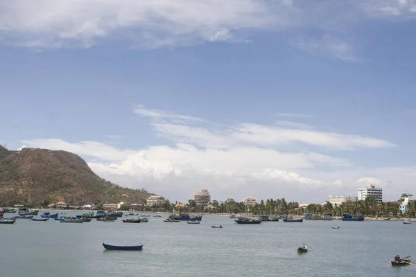 Popüler Tatil Beldesi Vung Tau Vietnam Manzarası Kilometreboyunca Uzanan Bir — Stok fotoğraf