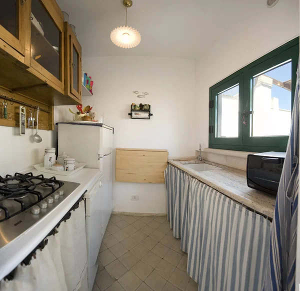 Stilvolles Glänzendes Interieur Der Modernen Küche — Stockfoto