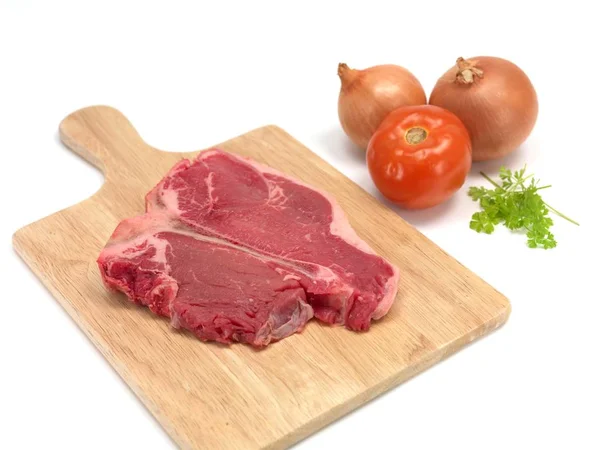 Bone Steak Izolovaný Proti Bílému Pozadí — Stock fotografie