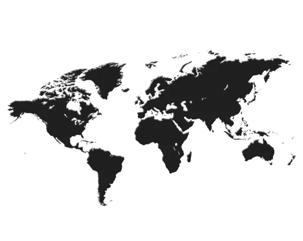 Noir Carte Monde Carte Géographique Graphique — Photo