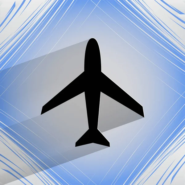 飛行機だ 平面幾何学的抽象的背景のフラットモダンなウェブデザイン — ストック写真