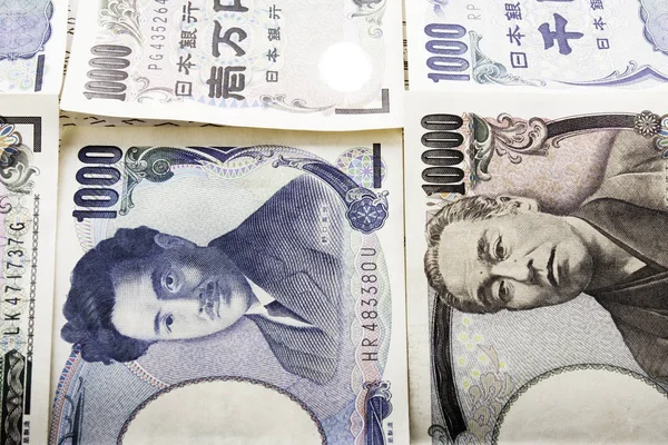 Carta Giapponese Yen Girato Angolo — Foto Stock