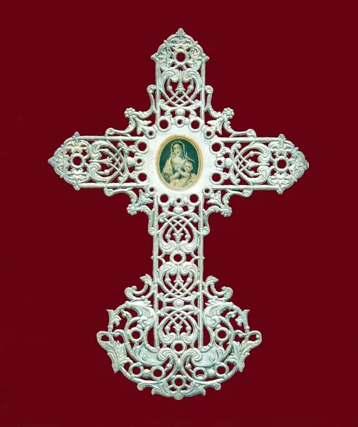 Священна Картина Срібний Хрест — стокове фото