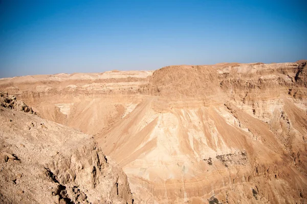 Пустелі Каньйон Ізраїлі Мертвого Моря Подорожувати Тяжіння Туристів — стокове фото
