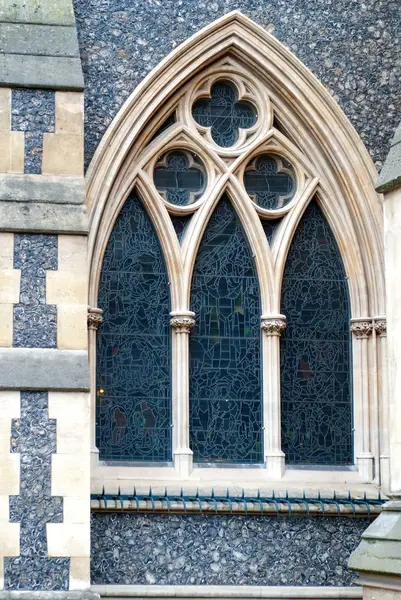 Janela Antiga Igreja Católica Londres — Fotografia de Stock
