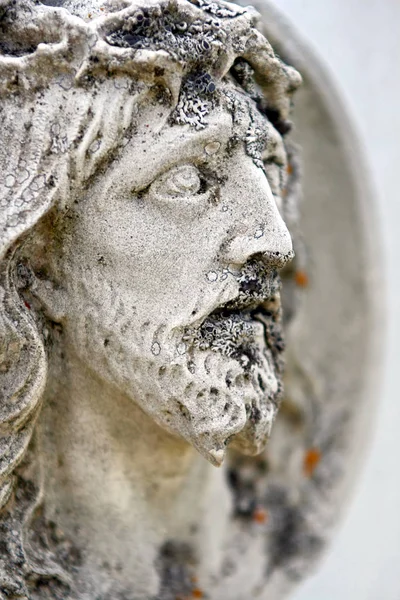 Statua Cristo Una Cementeria — Foto Stock