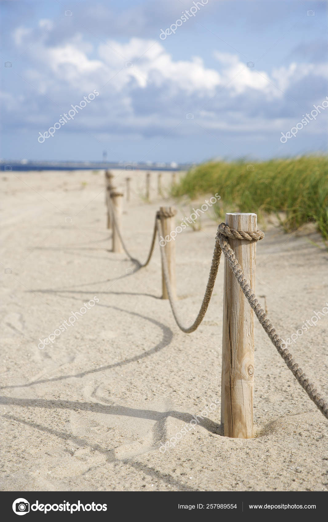 Rope Fence Barrier Beach Stock Photo by ©YAYImages 257989554