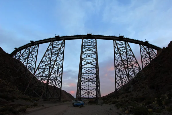 Polvorilla Viadukt Tren Las Nubes Der Nähe Von San Antonio — Stockfoto