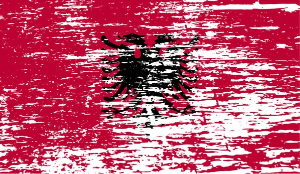 Flaga Albanii Starą Fakturą Ilustracja — Zdjęcie stockowe