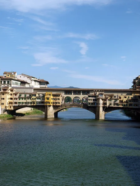 Ponte Vecchio Old Brug Een Middeleeuwse Brug Rivier Arno Florence — Stockfoto