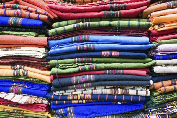 Mantas Coloridas Mercado Ciudad Guatemala — Foto de Stock