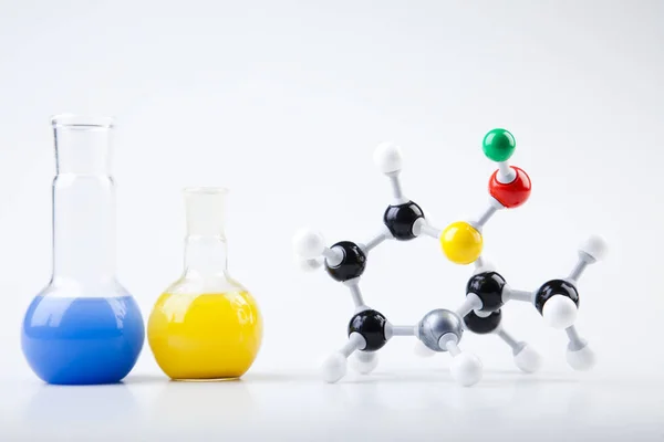 Moléculas Adn Vidro Laboratório Conceito Químico Moderno Brilhante — Fotografia de Stock