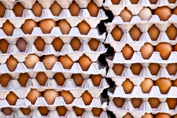 Яйца Карточном Чехле Продающиеся Местном Рынке — стоковое фото