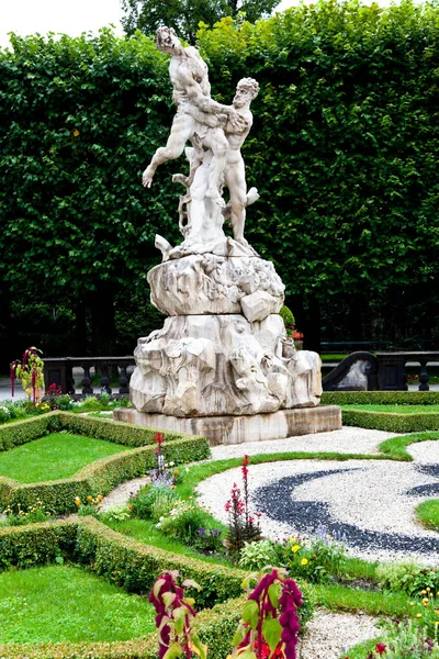 Jardín Flores Palacio Mirabell Salzburgo Austria — Foto de Stock