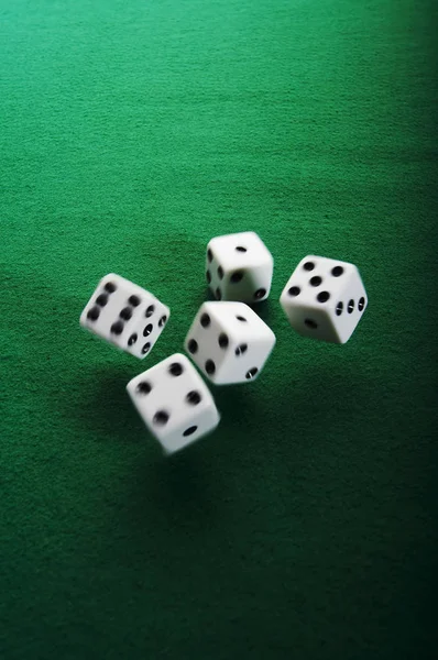 Thrown Dices Motion Blur Trail — Stock Photo, Image