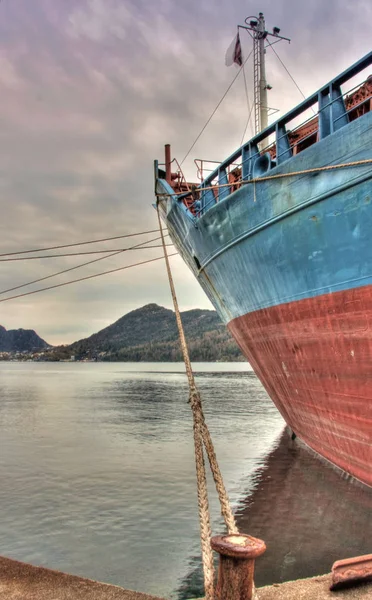 Transport Ship Docked Bergen Norway — Stock Photo, Image