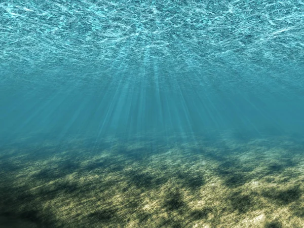 Widzimy Streszczenie Ilustracja Podwodnych Światło Słoneczne — Zdjęcie stockowe