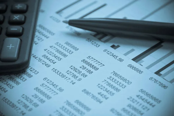 Akuntansi Tagihan Pembukuan Bisnis Kalkulator Konsep — Stok Foto