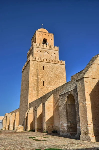 Ancient Great Mosque Kairouan Sahara Desert Tunisia Africa Hdr — Stock Photo, Image