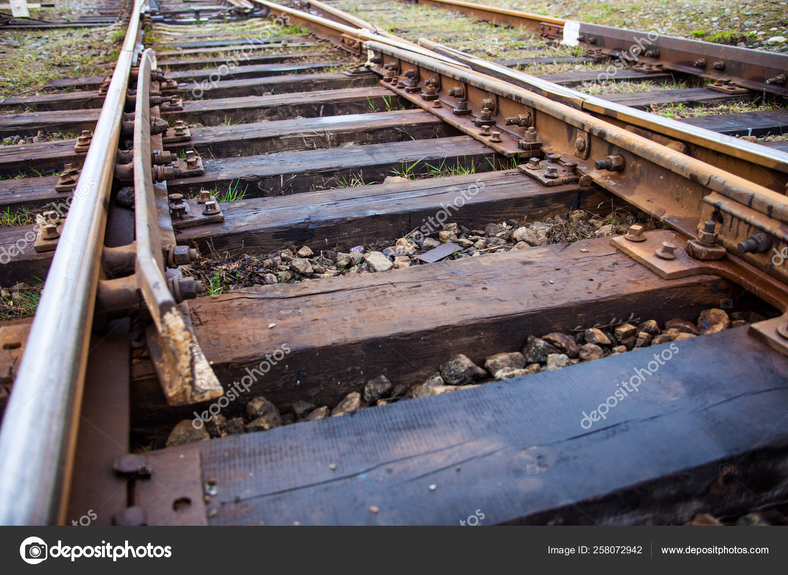 railroad track wood