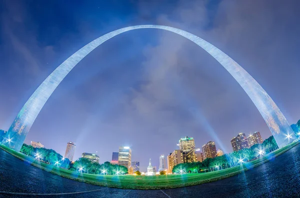 Arco Entrada Saint Louis Skyline Centro —  Fotos de Stock