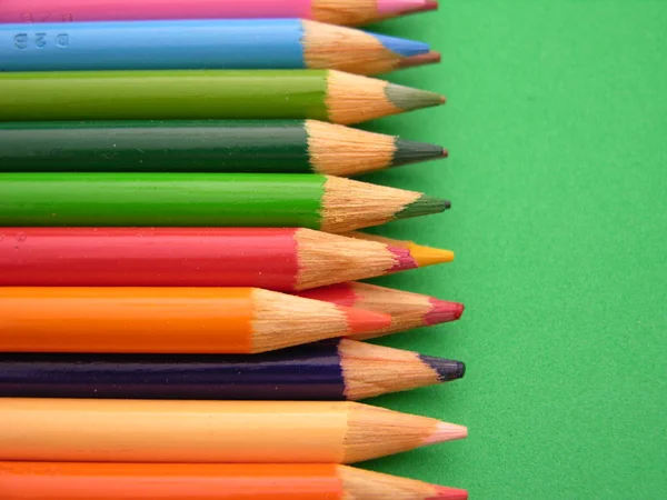 Buntstifte Einsatzbereit Der Schule Oder Büro — Stockfoto